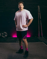 Tricou oversize roz pastel Nova