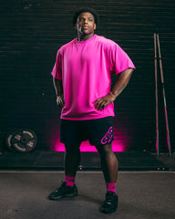 Tricou oversize roz strălucitor Nova