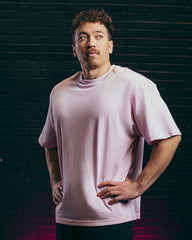 Tricou oversize roz pastel Nova