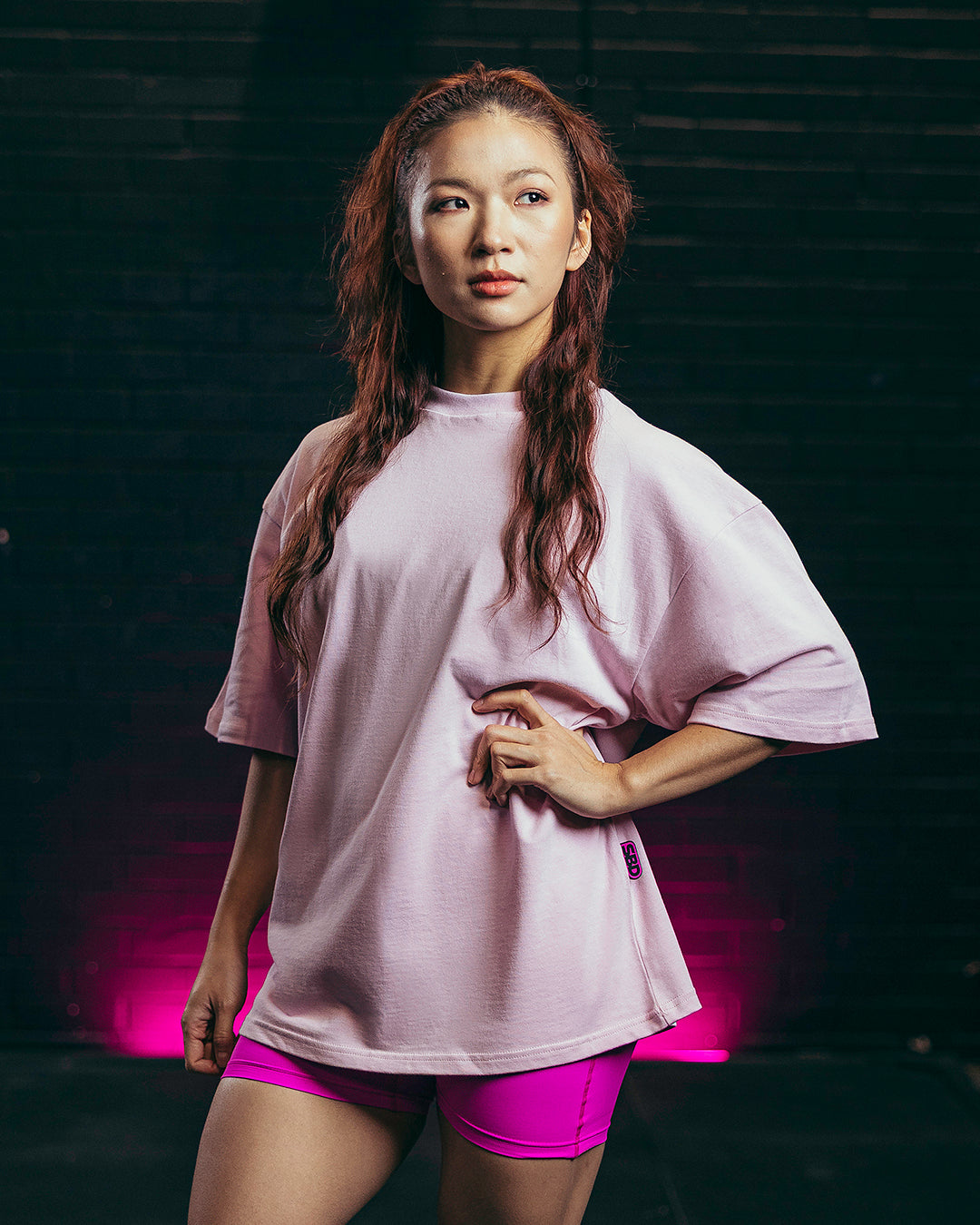 Tricou oversize roz pastel Nova