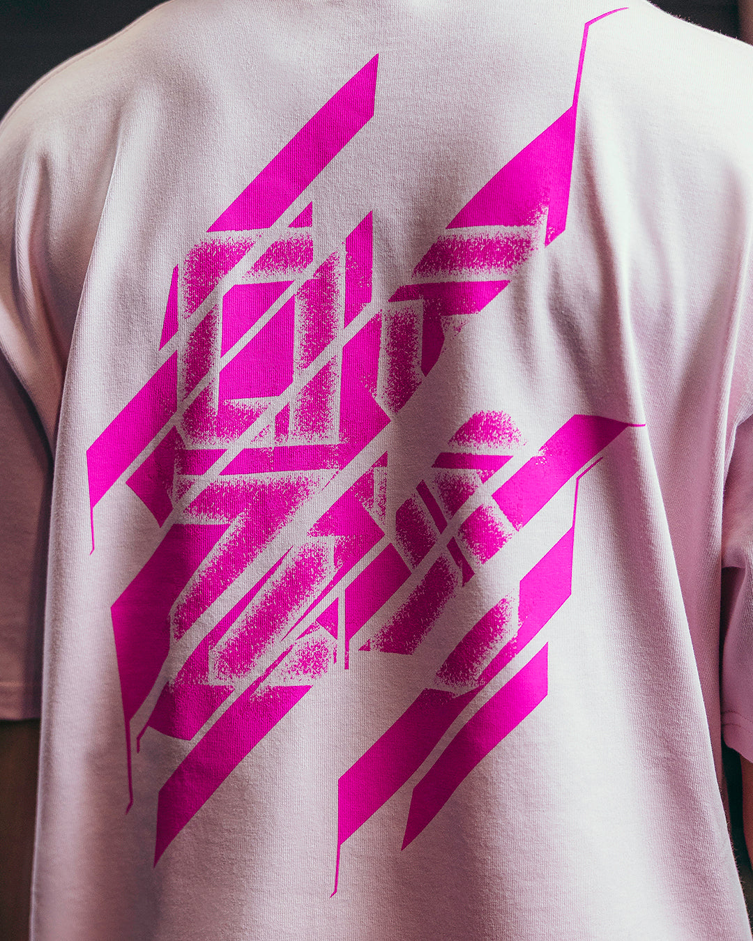 Tricou oversize roz pastel Nova